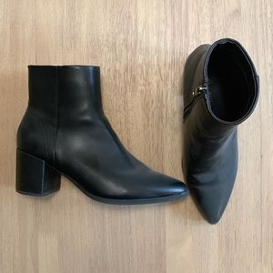 Black Leather Booties